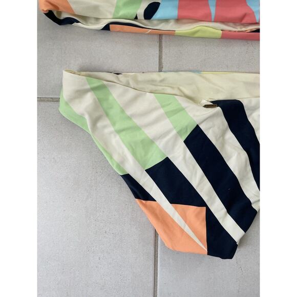 Rip Curl Swim Bikini Bandeau Swimsuit Geometric Print Swimwear - Picture 8 of 11